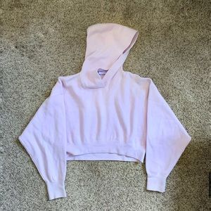 Zara Lavender Light Purple Crop Hoodie Sweater
